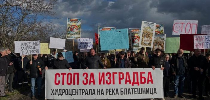 Жителите на виничко Блатец со стража ја чуваат реката од инвеститор на мала хидроцентрала, велат без неа нема живот, ниту храна